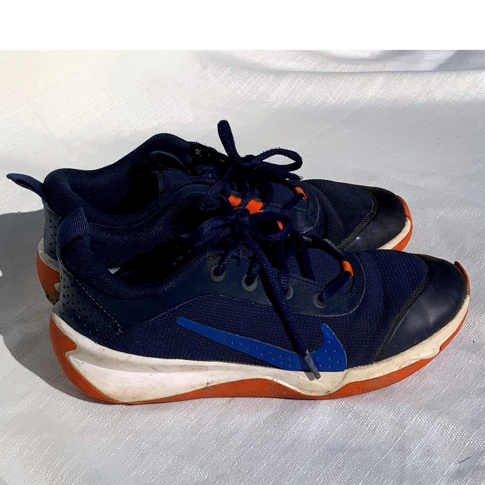 Nike Kids' Athletic Training Shoes -‎ Navy Blue Orange Accents - Size 6Y